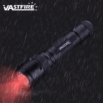 

VastFire 350LM Q5 Red color Light LED Flashlight hunting torches+18650 Battery+Charger+Holder Tactical Camping Hunting Light