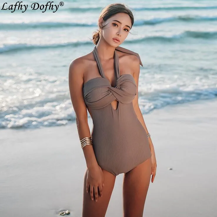 

Factory direct sales women's sexy cover belly slim siamese flat angle conservative open back hot spring vacation swimsuit 812
