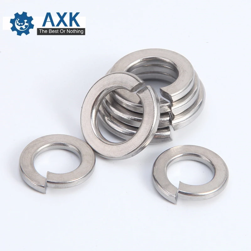 

100pcs/lot DIN127 Stainless steel spring washer M1.6 M2 M2.5 M3 M4 M5 M6