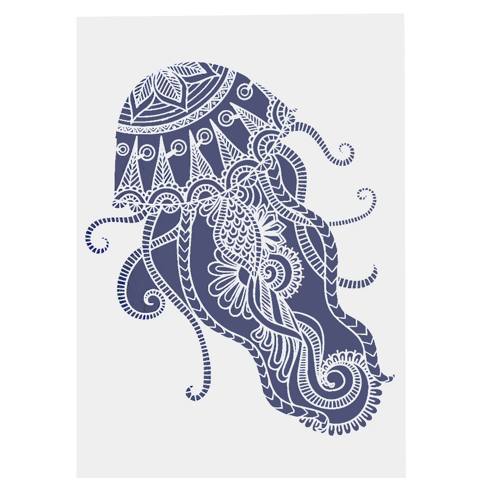 Aliexpress.com : Buy A4 Jellyfish Mandala Stencils for Wall Painting ...