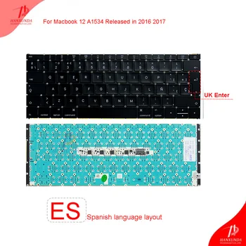 

Original new Laptop Built-in keyboard for 12" MacBook A1534 released in 2015 2016 2017 ES Spanish Version replacement