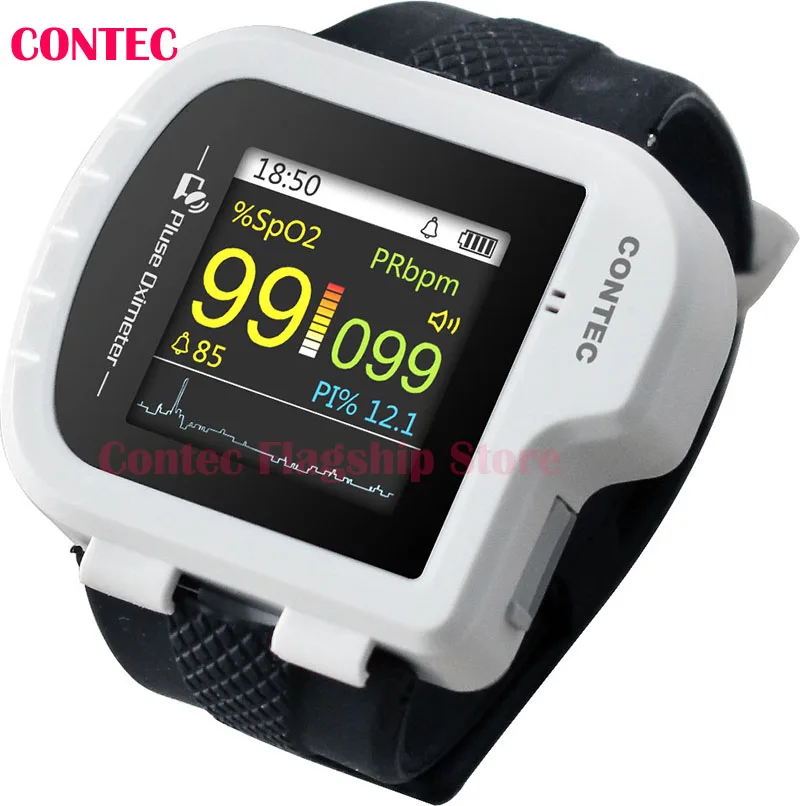 

CONTEC,CMS50I Pulse Oximeter ,Health,White color,CMS50I Wrist Pulse Oximeter, perfect for long-term PR & O2 Saturation Monitorin