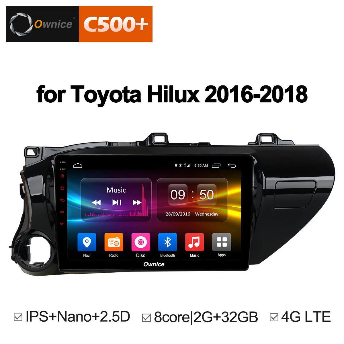 Flash Deal 10.1 inch Android 8.1 Unit for TOYOTA Hilux 2016 2017 2018 Car DVD Video Radio PLAYER Multimedia Navigation GPS AUDIO Stereo PC 1