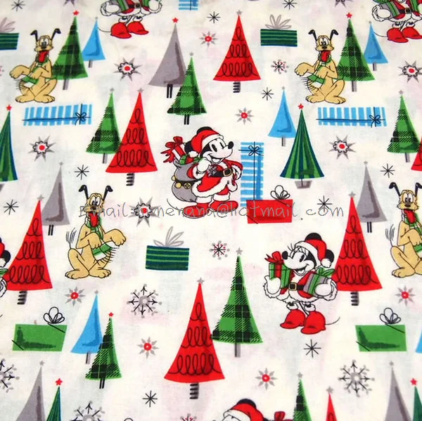 mi161 1 yard cotton woven fabric vintage christmas day mickey mouse minnie mouse and trees light yellow w100 in fabric from home garden on - Vintage Christmas Fabric mi161 1 yard cotton woven fabric vintage christmas day mickey mouse minnie mouse and trees light yellow w100 in fabric from home garden on - Vintage Christmas Fabric
