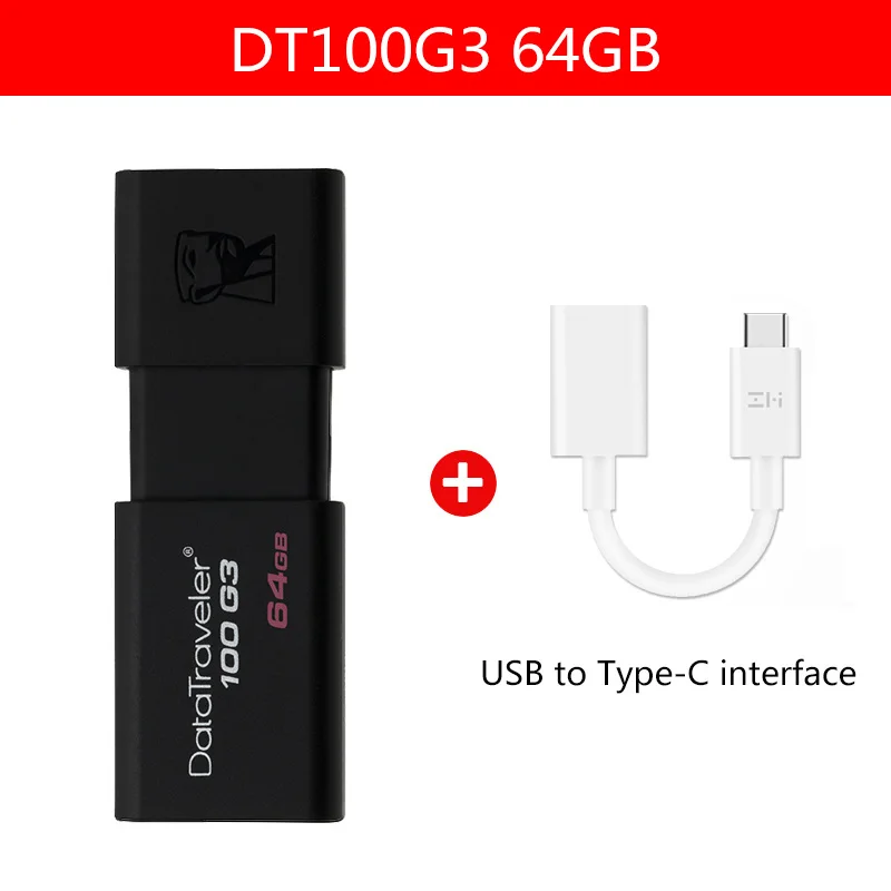 Kingston USB флеш-накопители 64 Гб USB 3,0 DT100G3 флэш-накопитель высокоскоростной Флэш накопитель 64 ГБ cle USB флеш-накопитель - Цвет: 64GB-ZM-04