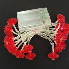 YIYANG батарея 4 м 40 светодиодный красный фонарь струнный светильник s год, праздник весны события вечерние светильник украшения Luces Cuerda Linterna