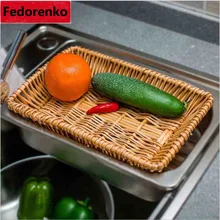 Ручной работы Тканые корзины, для хранения плетеная большой емкости плетеные корзинки для хлеба на сельской местности закуски конфеты бытовой корзина для фруктов