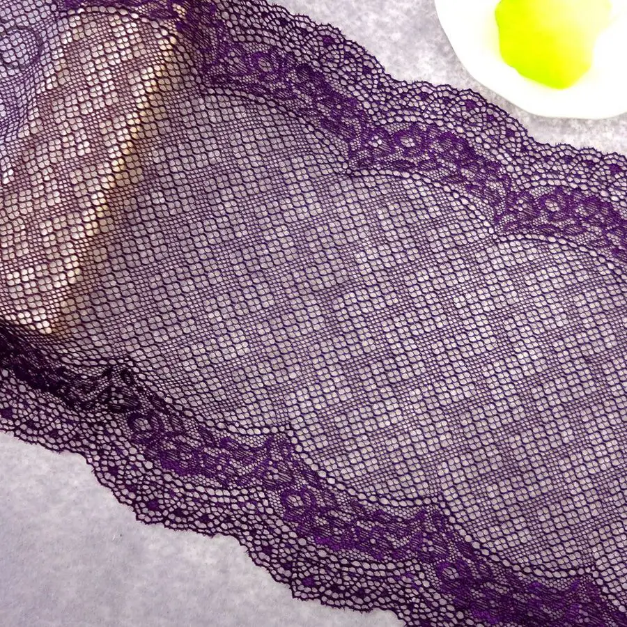 

#47 Floral Print Lace 21CM Wide 2 yards/lot Scallop Stretch Lace Trim Elastic Lace Ribbon Trimming Home Decorative Crafts DIY