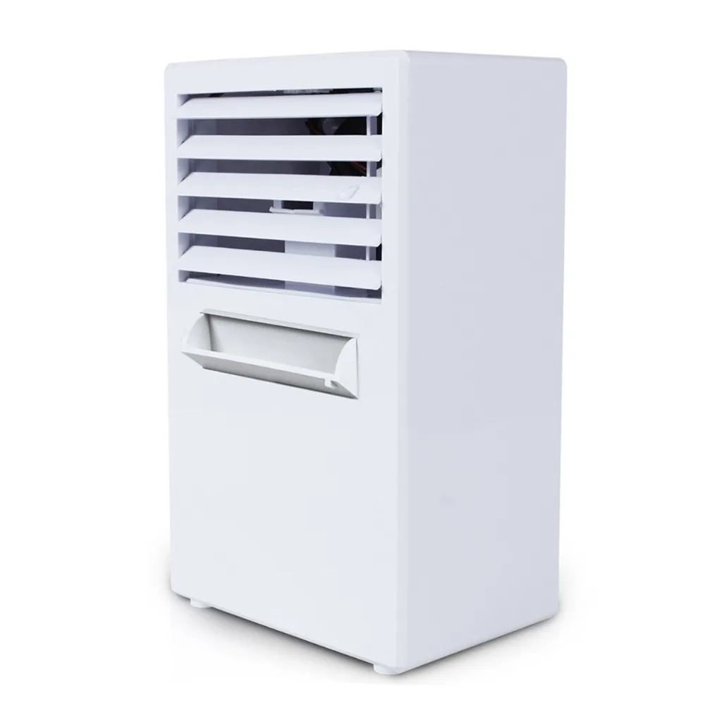 2018 Mini escritorio aire acondicionado refrigeración humidificación enfriador de aire azul/blanco Ventilador portátil Ventilador fuerte viento en Stock