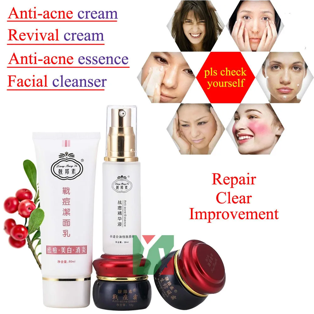 Liangbangsu Professional Anti Acne Set Herbal Repair Skin And Whitening