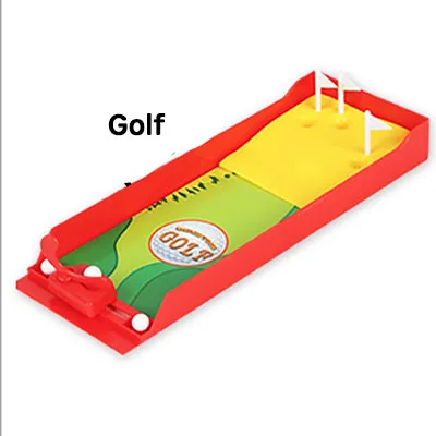 Golf Мини настольная игра Finger Ejection Футбол Баскетбол Гольф Хоккей для родителей взаимное действие мальчик девочка игрушки Веселая Игра Brinquedos - Цвет: Golf