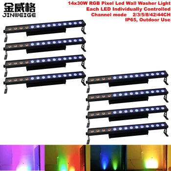 

Free Shipping 8pcs/lot Outdoor Waterproof 14x30W RGB Pixel Wall Washer Light Stage Building Curtain Effect Individually Control