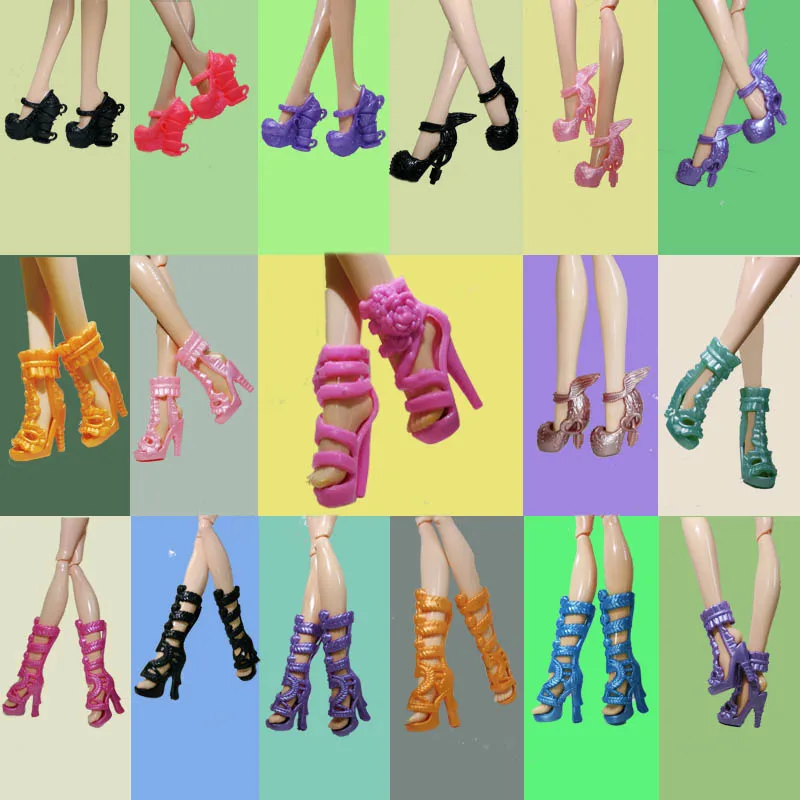 1 пара, много стилей на ваш выбор, модная дизайнерская обувь на высоком каблуке для монстров высокие сандалии для куклы для 1/6 куклы-монстры