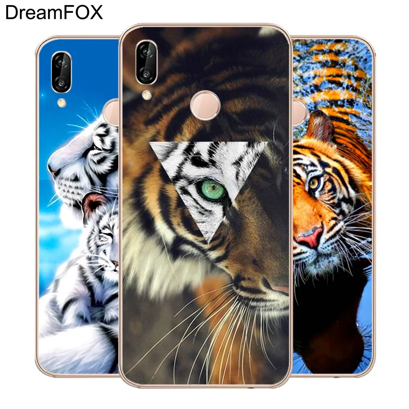 DREAMFOX M558 Тигр мягкий ТПУ силиконовый чехол для Huawei Honor 6a 6C 7X9 10 P20 P30 Lite Pro P Smart 2019 |