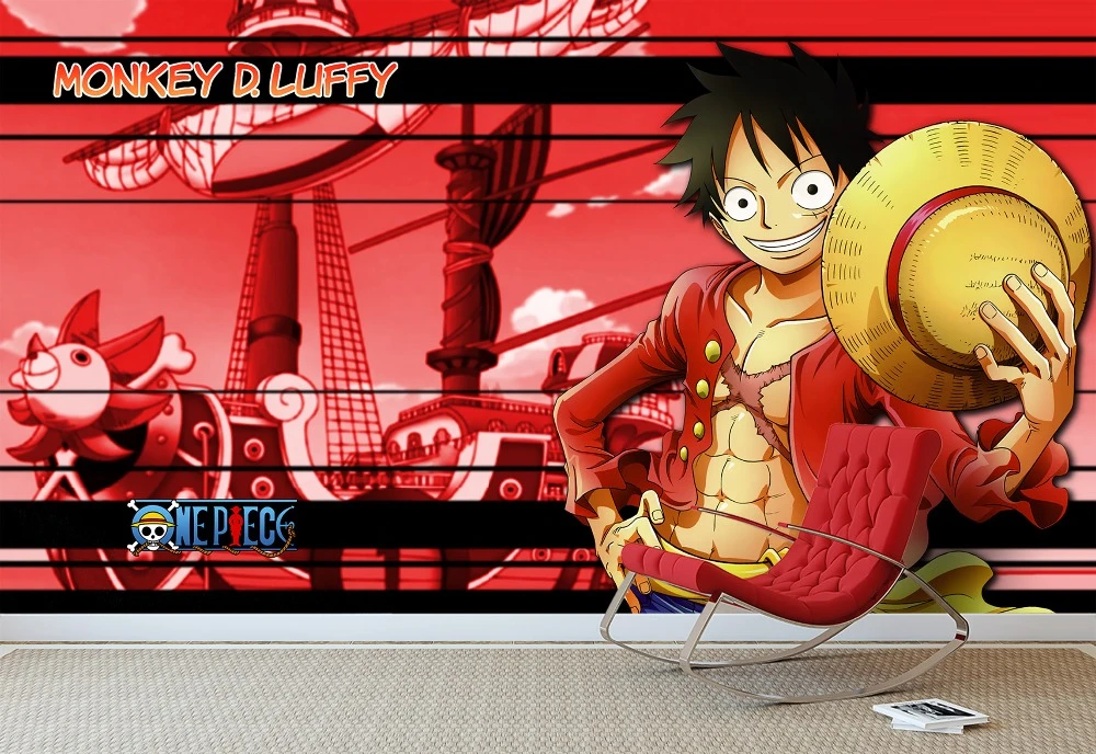 Self Adhesive 3d Monkey D Luffy One Piece 63 Japan Anime Wall Paper Mural Wall Print Decal Wall Murals Wallpapers Aliexpress