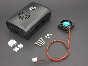 

Raspberry Pi 3!!! New!Pi Box ABS case with Fan module for Raspberry Pi 2&Raspberry Pi model b plus+ 3PCS pure aluminum heat sink