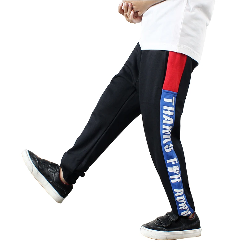 

New Kids Boys Sport Pants Children Causal Letter Printed Solid Long Straight Trousers Baby Spring Autumn Clothes For Boy Girl