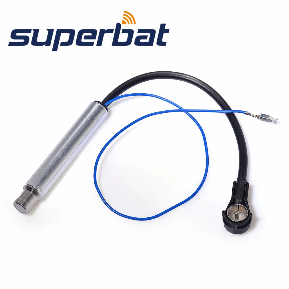 

Supetbat DAB + Antenna AM / FM ISO Female Jack to ISO Male Plug Signal Amplifier Radio Antenna for Car Radio