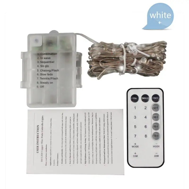 Solar String Lights With 104 Led Bulbs For Indoor Outdoor