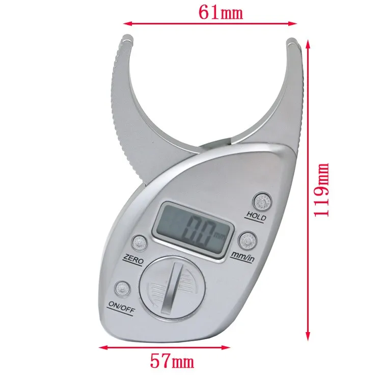 steel hardness tester Digital body fat caliper skinfold caliper LCD display Body Fat Caliper Fold Analyzer Measurement Thickness caliper personalized tape measure