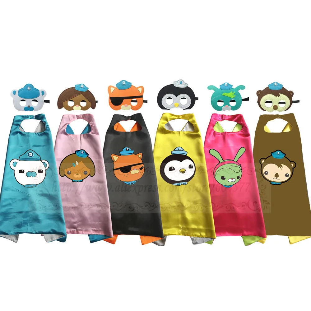 Octonauts Costumes Cape with Mask for Kids Birthday Party Favor Kwazii