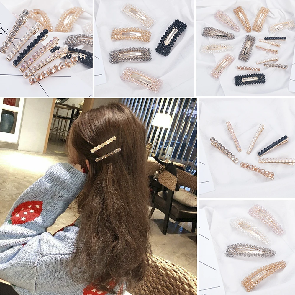 New Rhinestone Hair Pins Hair Clip Hair Comb Bobby Pin Barrette Hairpin Headdress Women Crystal Wedding Party Hair Jewelry Gift