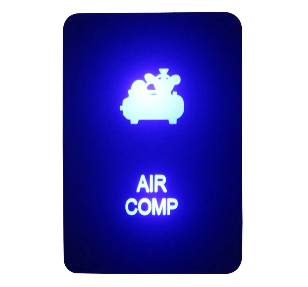 

DIY Switch 12V 3Amp Blue LED AIR COMP Push Button Switch For Toyota 2015 Hilux Prado 150 200 Rav4