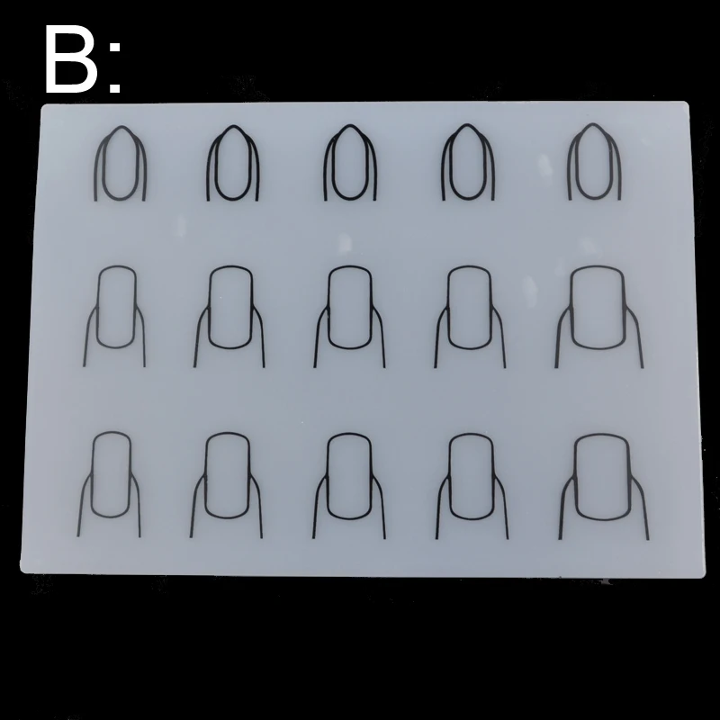 1 шт. Klimonla силиконовый коврик для стемпинга складной моющийся коврик с коробкой инструмент для дизайна ногтей 21*15 см 3 дизайна переводная пластина для маникюра - Цвет: B