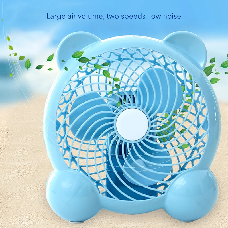 

2019 New Carton Usb Mini Fan 5W Portable Rechargeable Desk Fan Mini Air Cooler 2 Gear Adjust For Dormitory/Office