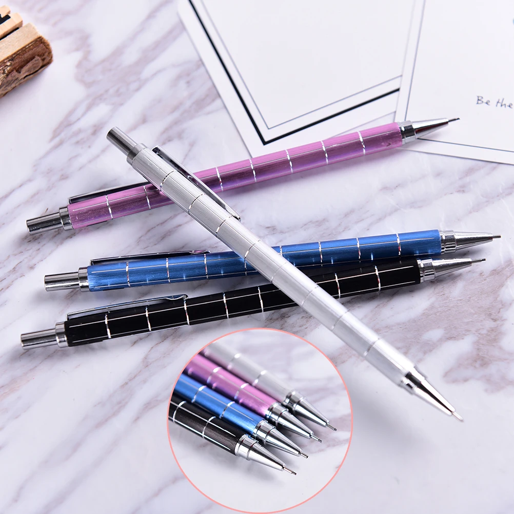 1pcs 0 5mm Automatic Drafting Drawing Writing Pencil Metal Automatic Pencils Mechanical Pencils 