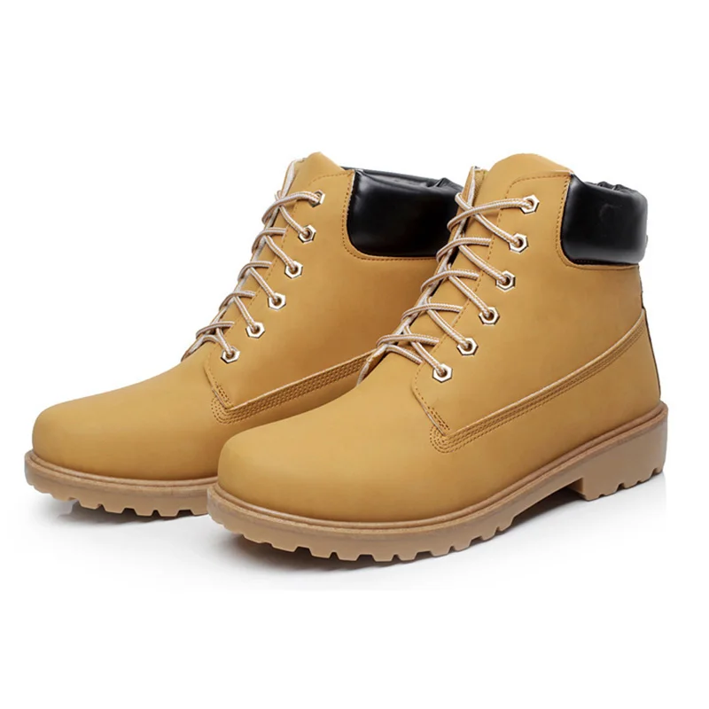 

2018 New Ankle Boots Autumn Winter Shoes Men'S Boots Leather Cross Tie Hot Warm Shoes Man Non-Slip Boots