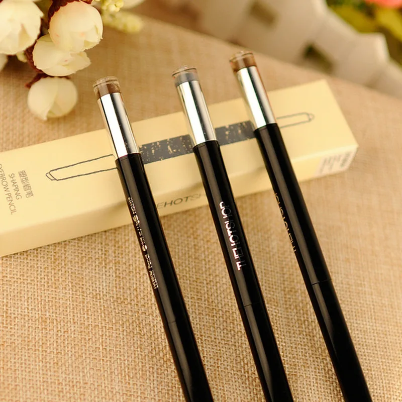 

Beginner word one eyebrow waterproof sweatproof non-marking long-lasting no blooming double-head automatic eyebrow pencil