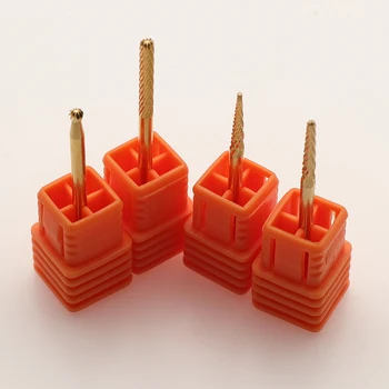 

Kesinails Gold Carbide Smooth Top Burr Nail Drill Bit Electric Drill Accessories Manicure Nail Art UV LED Gel Tool New