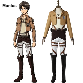 

Eren Yeager Cosplay Anime Attack on Titan Costume Shingeki no Kyojin Clothes Scout Legion Uniform Halloween Costume Adult Men