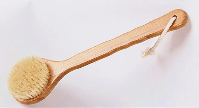 Натуральная щетина средней длины ручка деревянная душ Средства ухода за кожей Для ванной Кисточки круглая голова ss1745