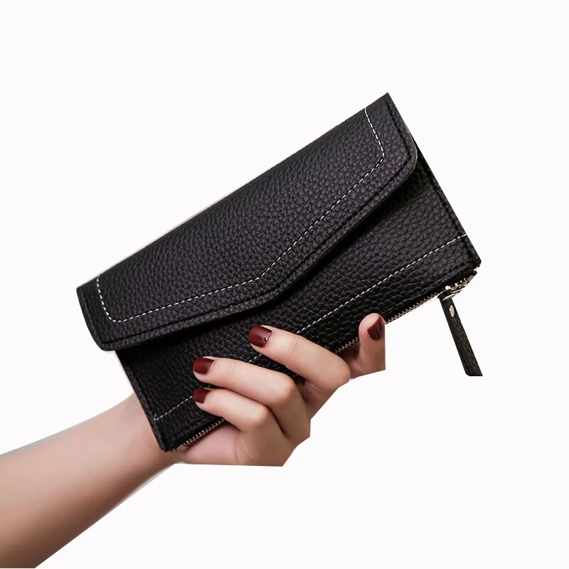 

Kids girls children student cartoon cat Business ID Credit Card Holder PU Leather Buckle 3 Fold Slots Card Package cute bowknot