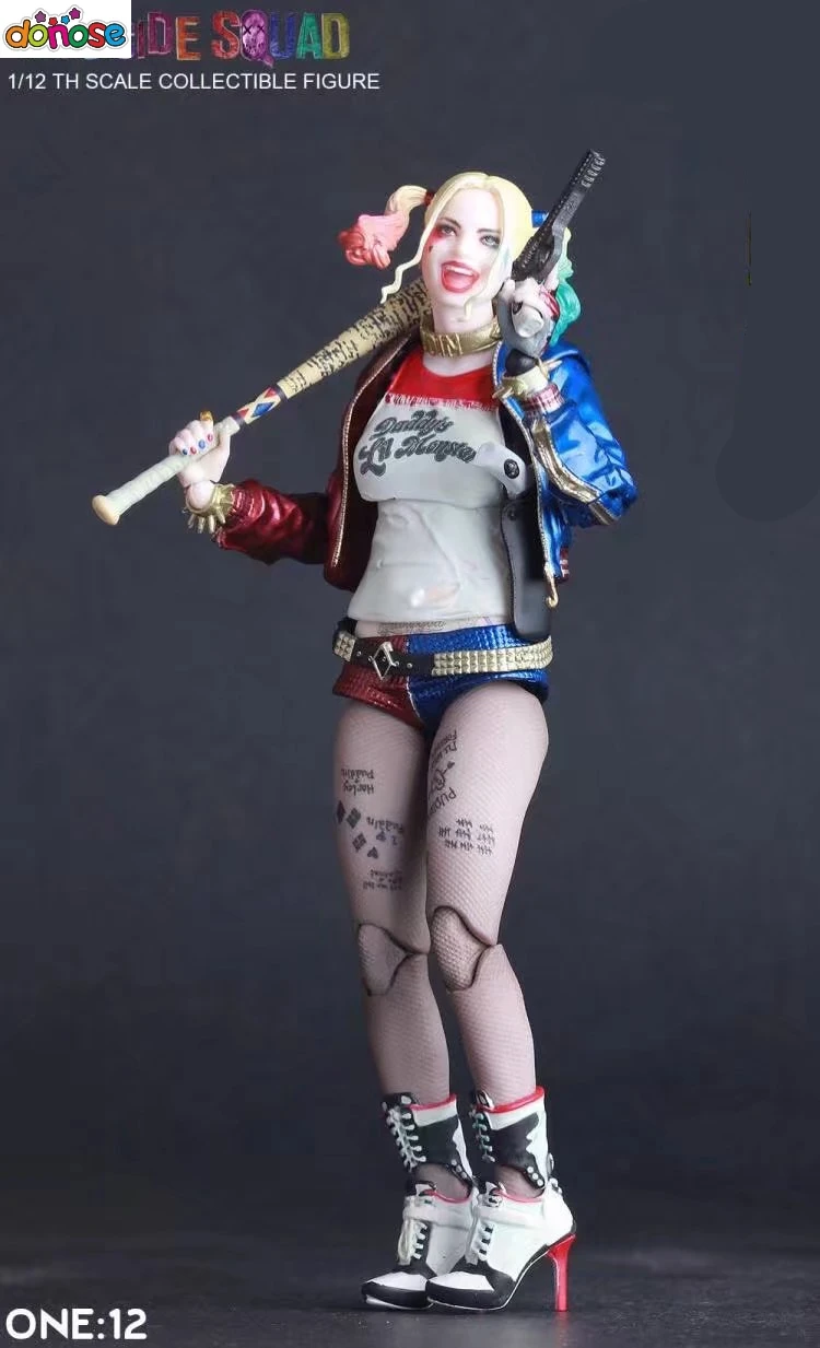 Сумасшедшие игрушки отряд самоубийц Harley Quinn версия подвижная 1/12 th статуя ПВХ