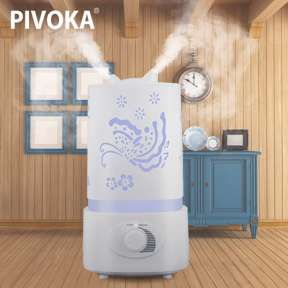 

PIVOKA 1500ml Air Humidifier Aromatherapy Machine Aromatherapy Essential Oil Diffuser 7 Color LED Change Ultrasonic Home Office