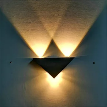 

2019 New Style Triangle Aluminum 3W/9W Wall Lamp Led Simple Modern Creative Bedside Decorative Lamp Aisle Background Wall Lamp