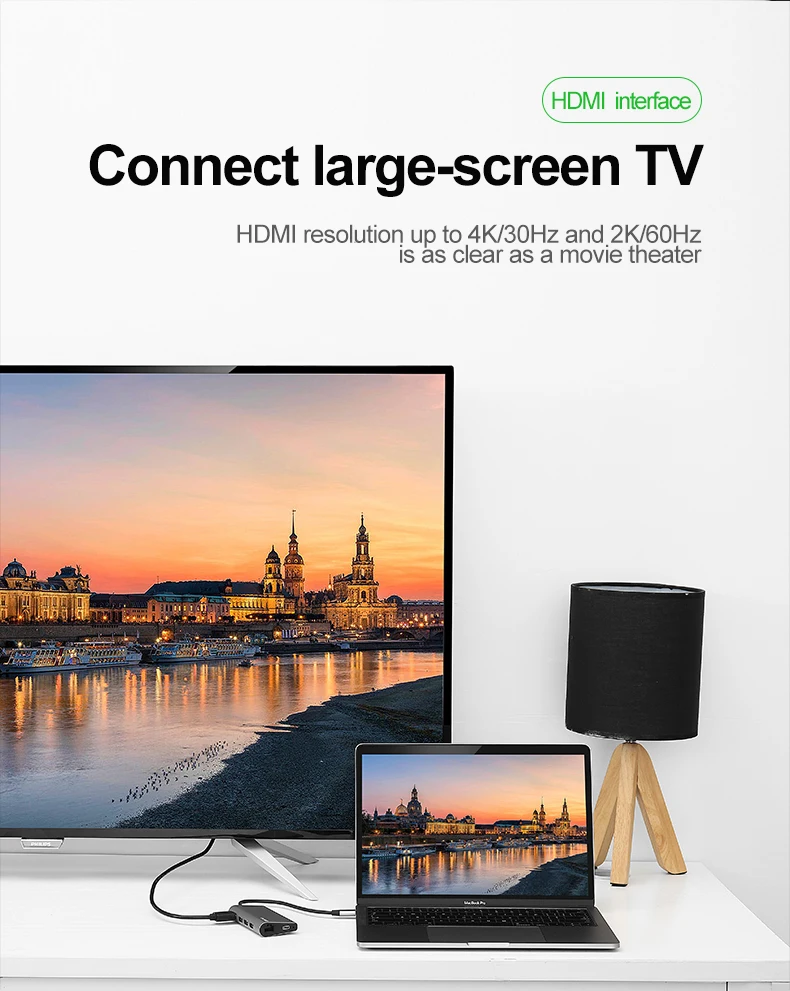 Pаспродажа Llano USB док станция все в одном USB C к HDMI кард ридер RJ45 PD адаптер для MacBook samsung Galaxy S9 S8 S8 + type C концентратор