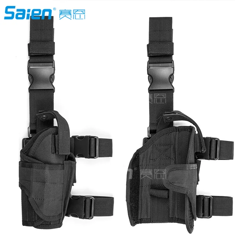 

Left Hand & Right Hand Adjustable Universal Waterproof Pistol/Gun Drop Puttee Leg Thigh Holster Pouch Holder (Left & Right)