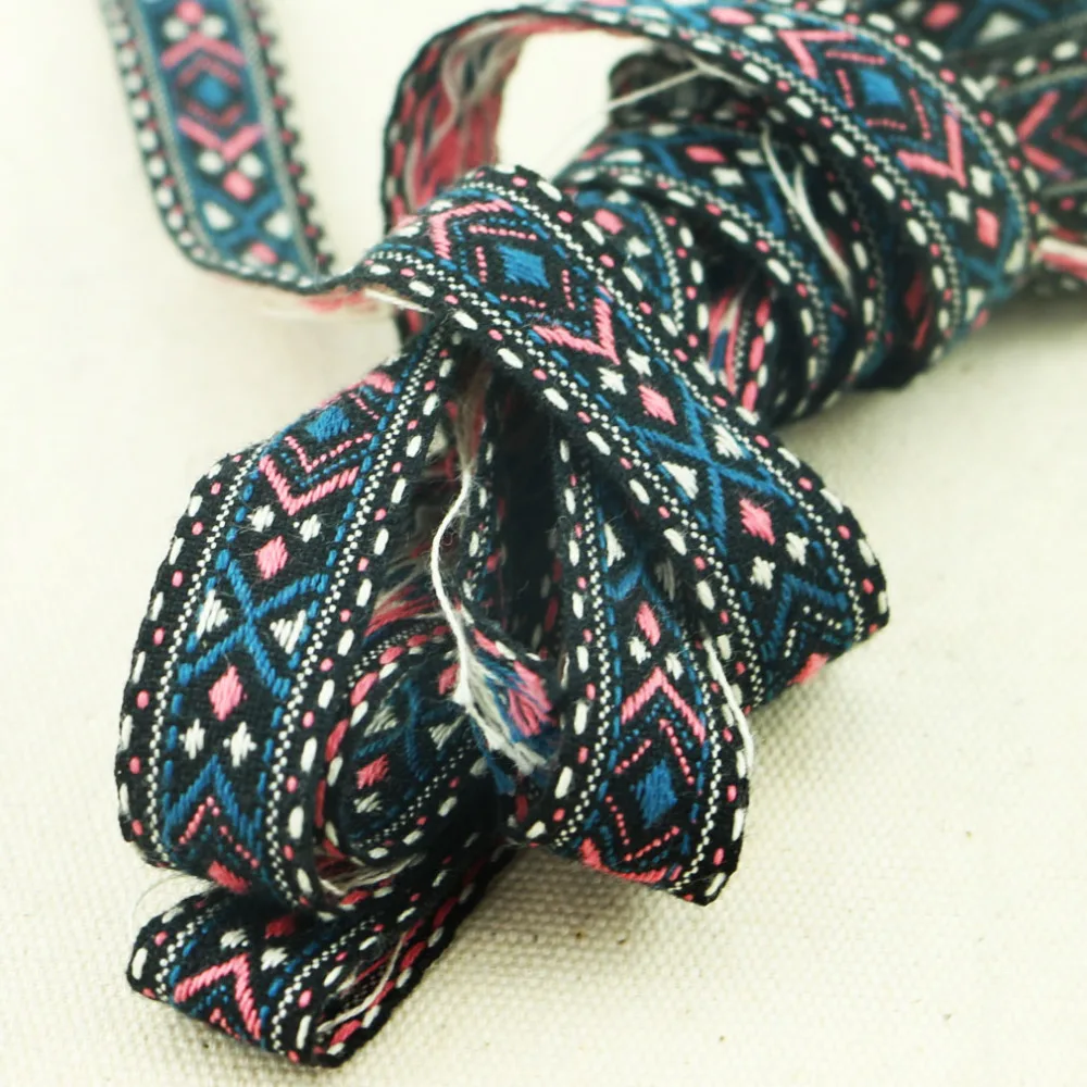 

Colorful silk twists to decorate national dresses with national jacquard