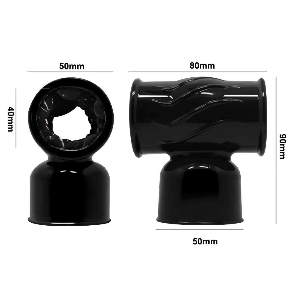 Transparent Big AV Wand Vibrator Headgear Sex Toys Magic Wand Head Accessories Body Massage Clitoris Stimulation Vibrators Caps  (6)