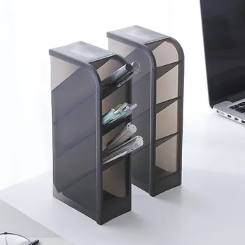 

Multi-function 4 Grid Desktop Storage Box Simple Pen Holder Office School Stationery Holder