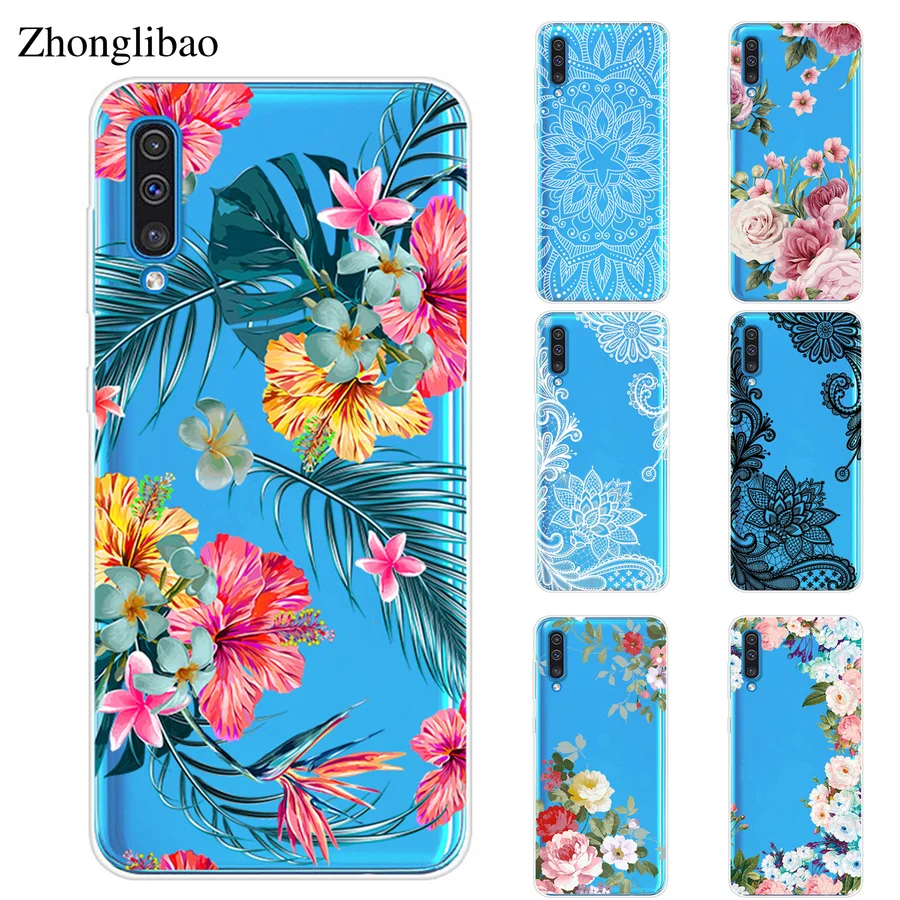 

Soft Flowers Pattern Tpu Case for Samsung Galaxy S10 S9 S8 Plus Note 9 A50 A30 J4 J6 A6 A8 Plus A7 A9 2018 2019 Clear Back Cover