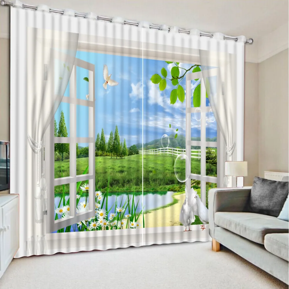 

Landscape Scenery 3d Curtains For Living Room Window Treatments Modern Curtains For Beding Room High-precision Shade CL-DLM803