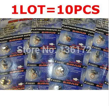 

Ewellsold 1pc/2pcs/10pcs 1/8 1/10 1/16 RC Nitro car Gas car N4 glow plugs