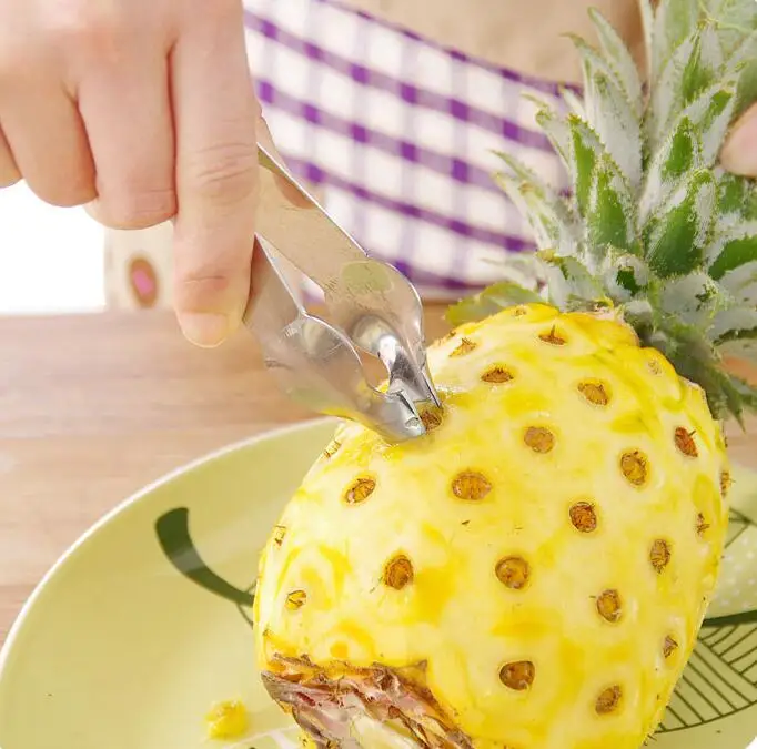 

3pcs/set high quality Stainless steel Cutter Peeler Tools Pineapple Seed Clip pineapple knife fruit Cutter Tools Kitchen Gadgets
