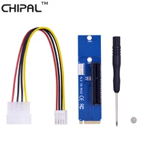 CHIPAL PCI-E 4X kadın NGFF M.2 anahtar erkek PCI-e 1x 4x adaptörü ile güç kablosu için BTC madenci madencilik makinesi