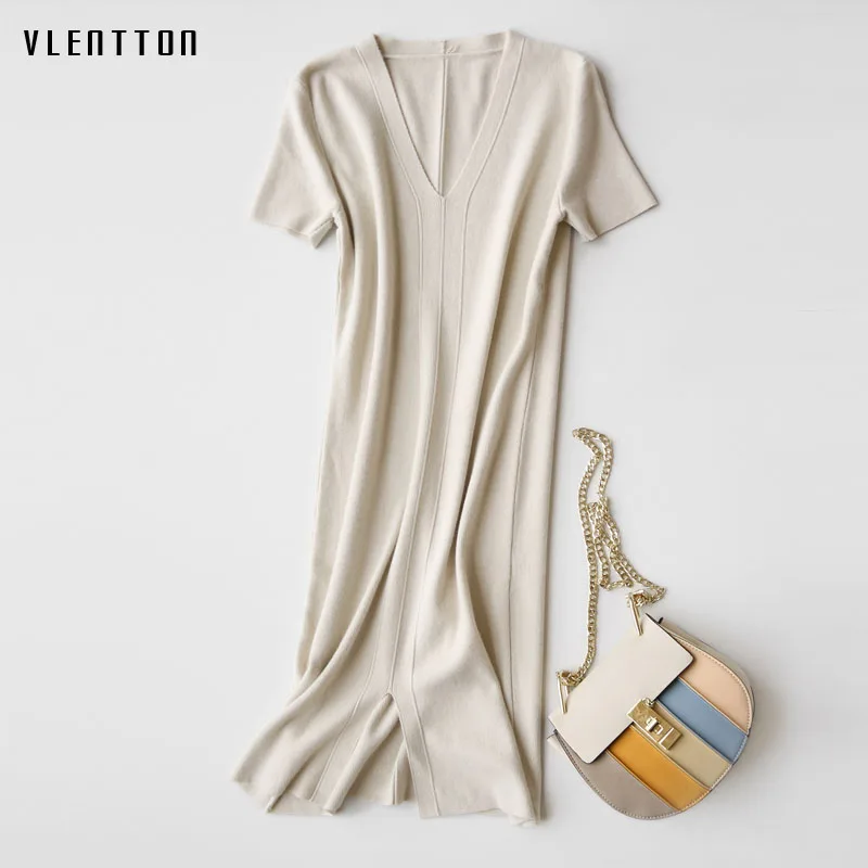 V neck Spring summer dress woman 2019 new fashion Short sleeve Knee Length bodycon dress Casual midi dress Female V neck Spring summer dress woman 2019 new fashion Short sleeve Knee Length bodycon dress Casual midi dress Female